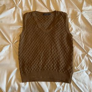 brandy melville brown marlena vest